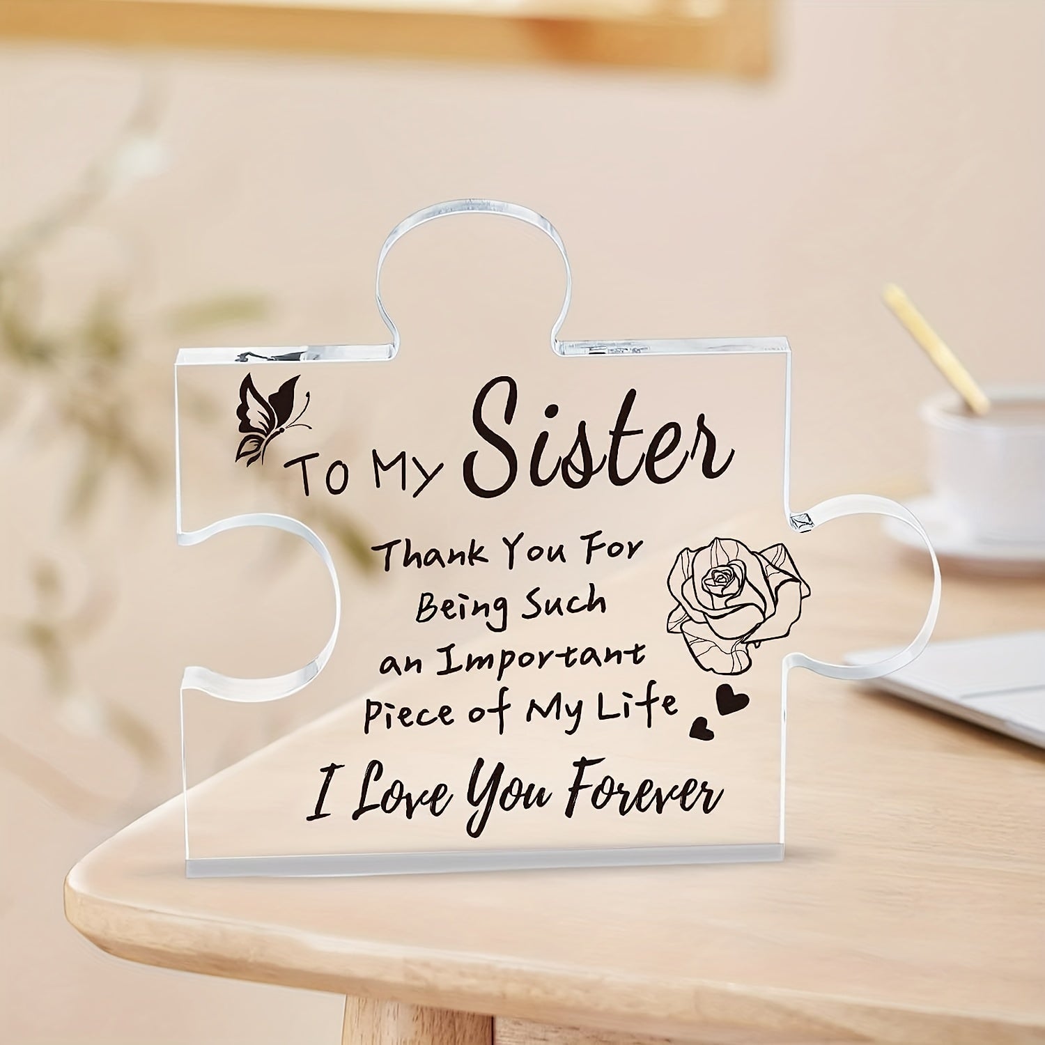 SisterBond Engraved Acrylic Plaque
