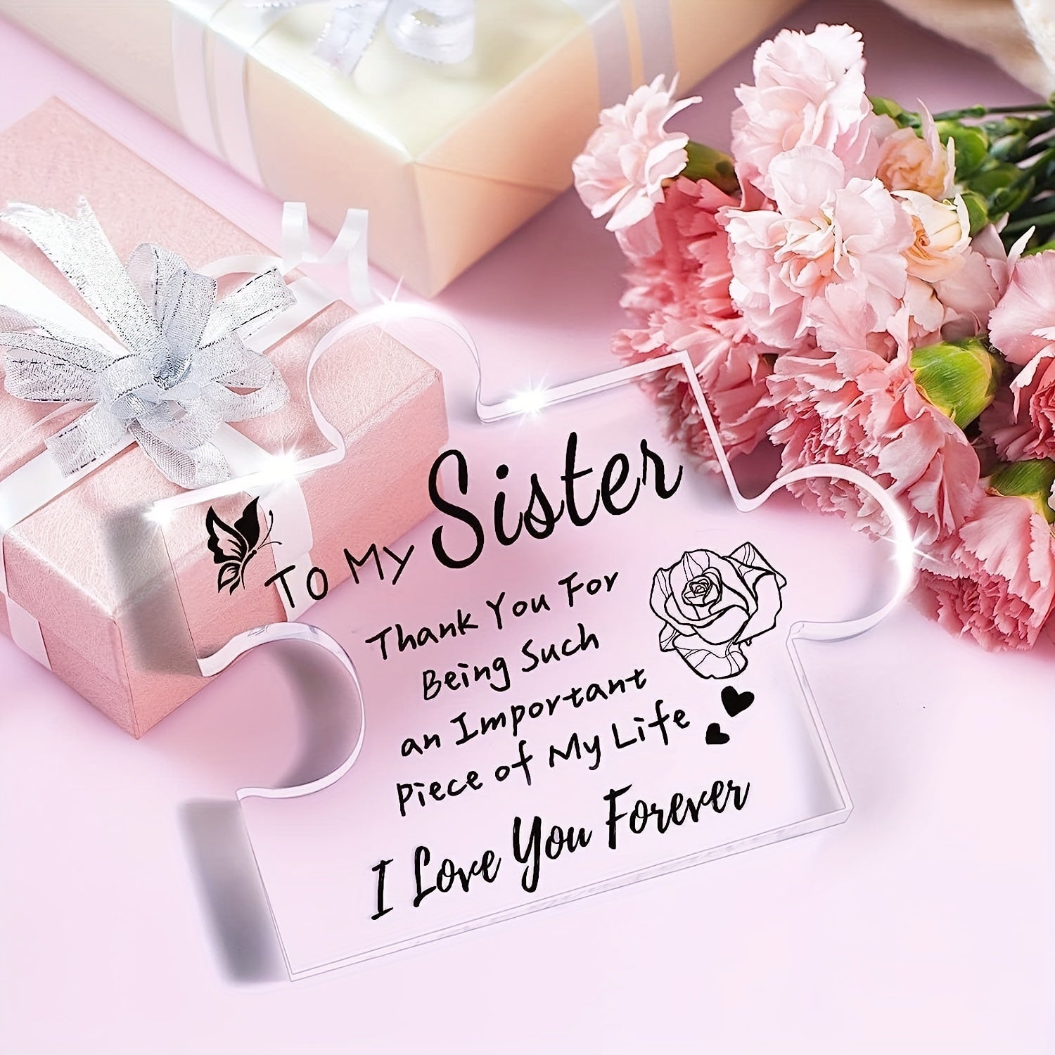 SisterBond Engraved Acrylic Plaque