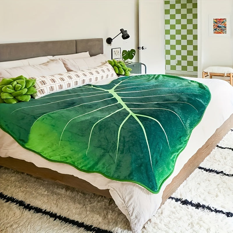 Leafy Green Flannel Blanket 🍃🌿